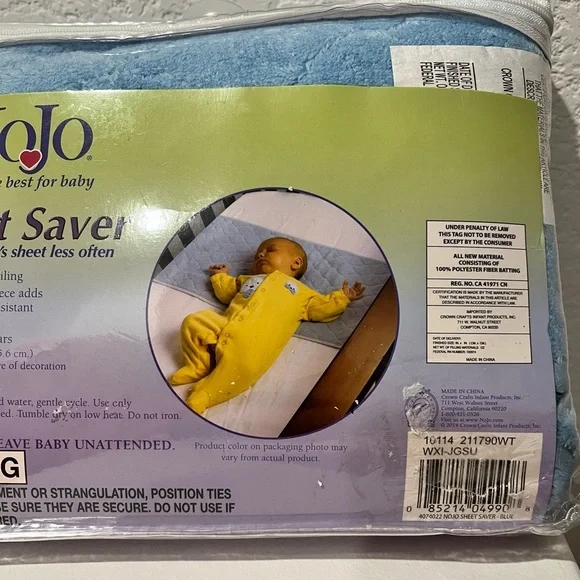 Nojo Coral Fleece Sheet Saver - Blue - Picture 4 of 7